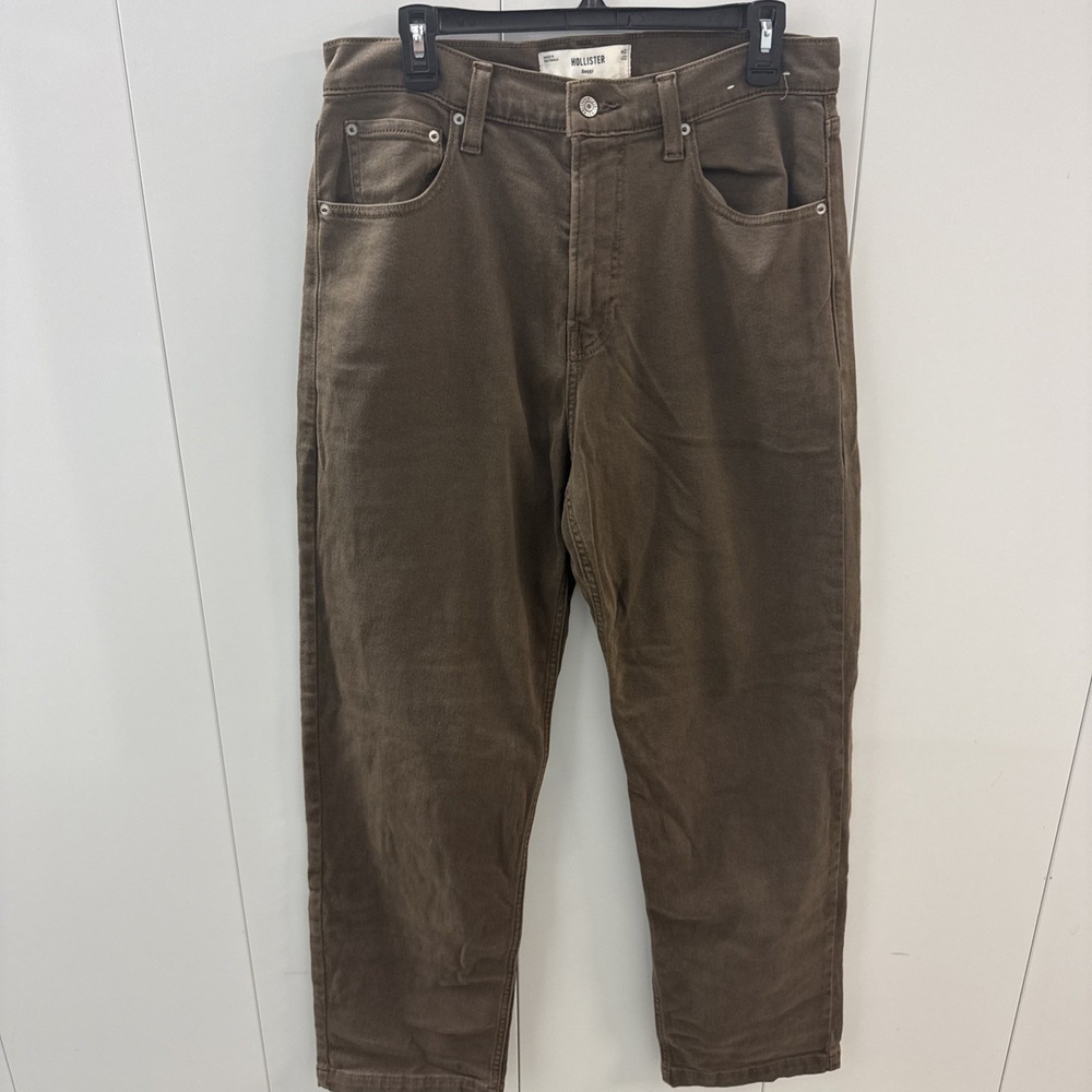 Hollister Jeans Mens 30x32 Brown Baggy